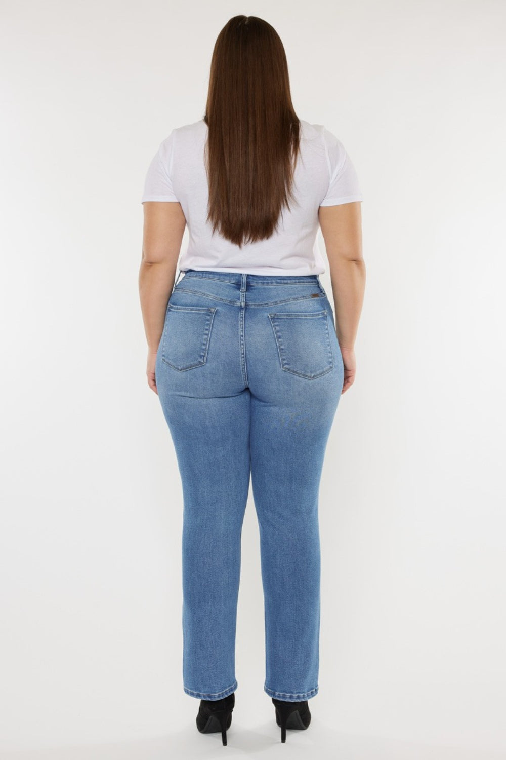 Kancan Full Size High Waist Jeans with Cat's Whiskers Detailing - Vintage Charm & Flattering Fit