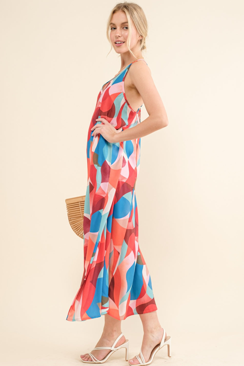Vibrant Crisscross Back Cami Dress - Perfect Summer Style