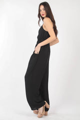 Chic Pintuck Detail Woven Sleeveless Jumpsuit - Versatile Fashion by VERY J