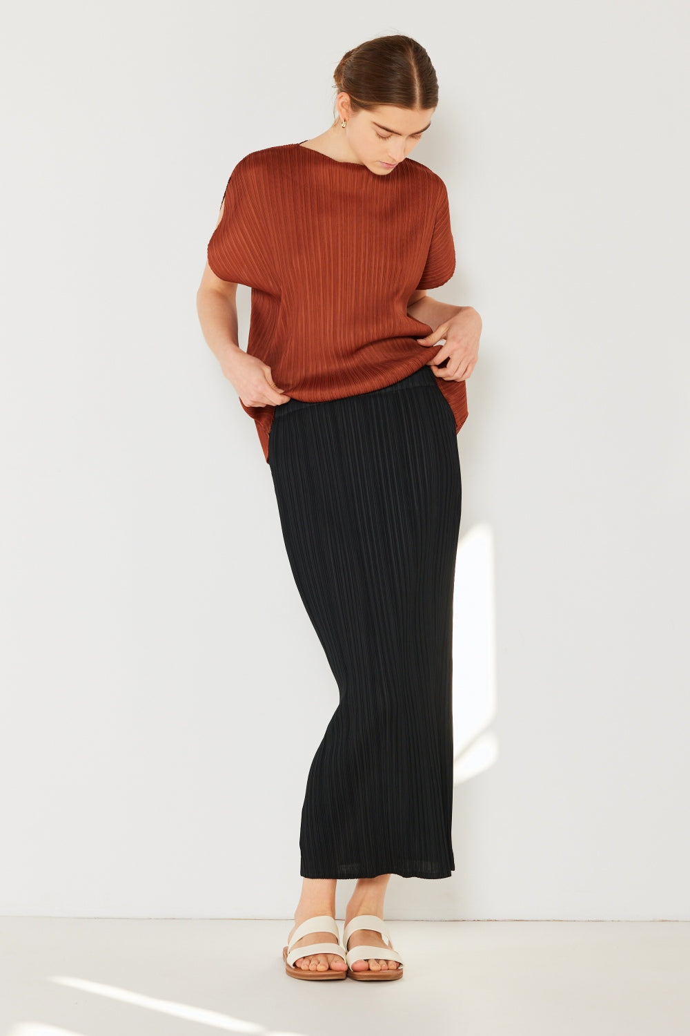 Marina West Swim Pleated Midi Pencil Skirt - Elegant & Versatile Fashion