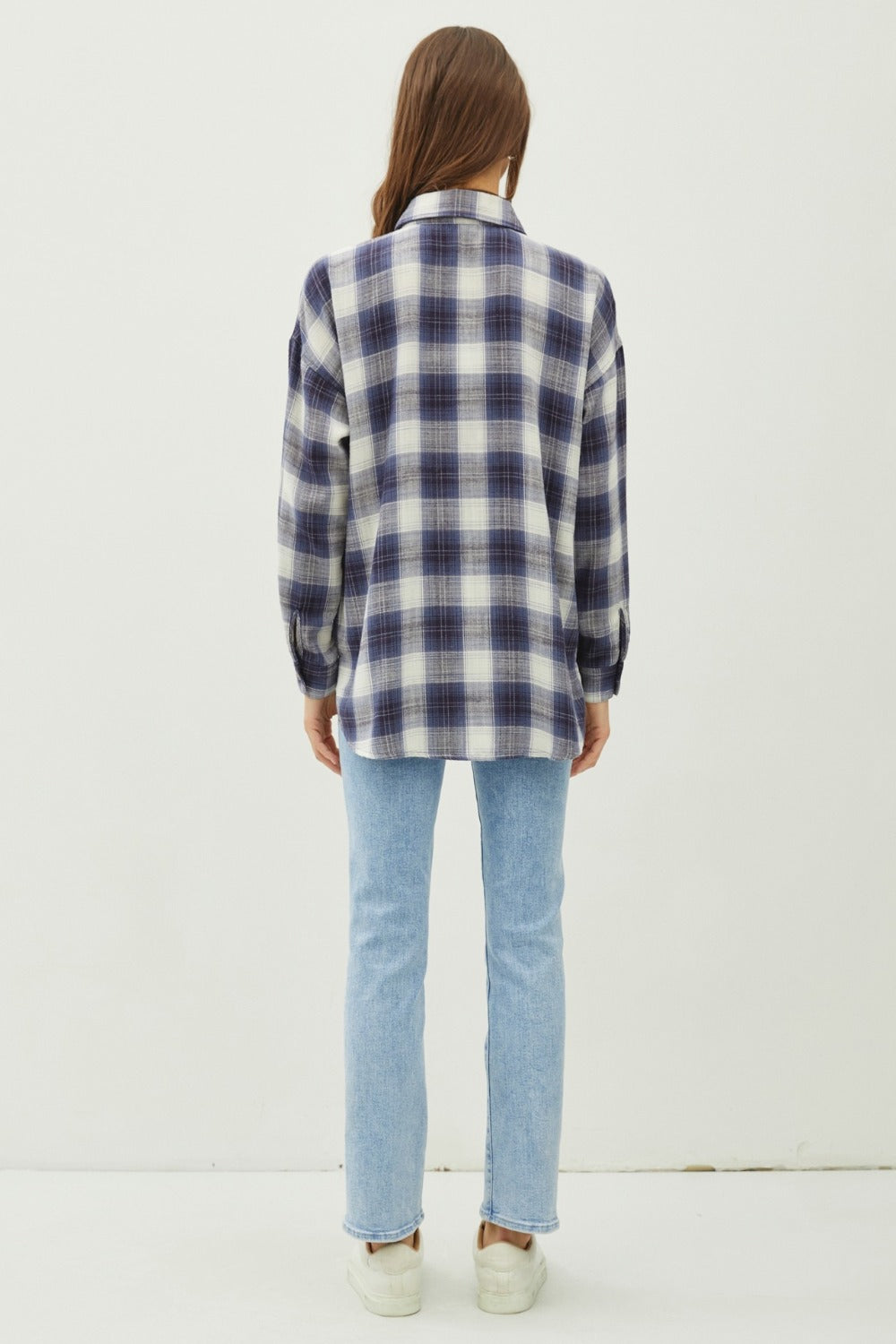 Cozy Plaid Flannel Button-Down Shirt with Chest Pocket - Be Cool Collection