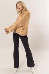 HYFVE Women's Cable Knit V-Neck Sweater - Classic & Versatile Wardrobe Staple