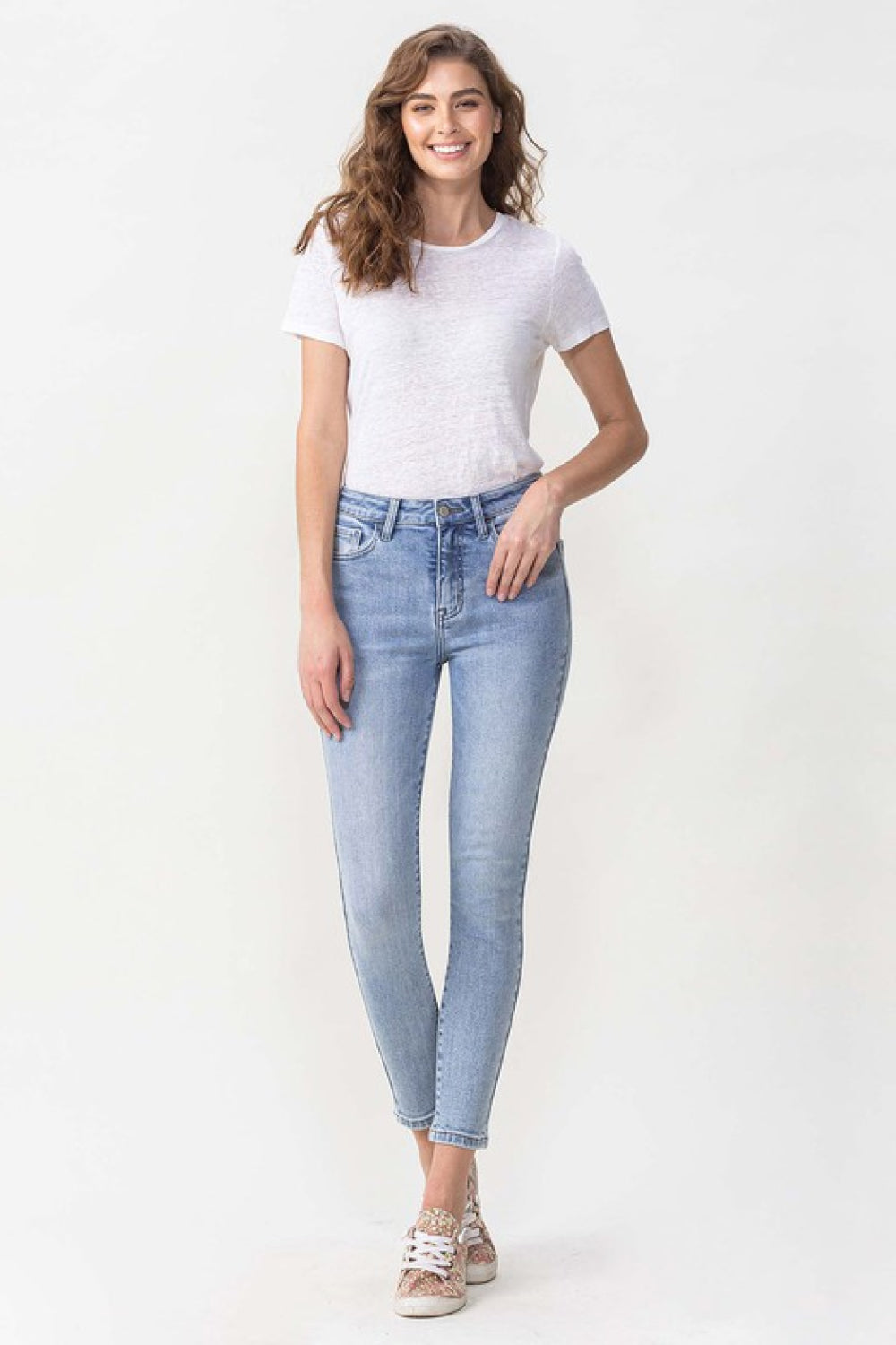 Lovervet High Rise Crop Skinny Jeans - Full Size Range for Modern Women