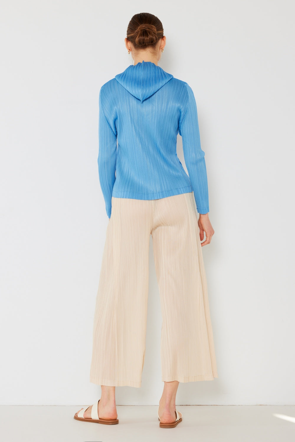 Marina West Swim Women's Pleated Wide-Leg Pants with Chic Side Pleat Detail