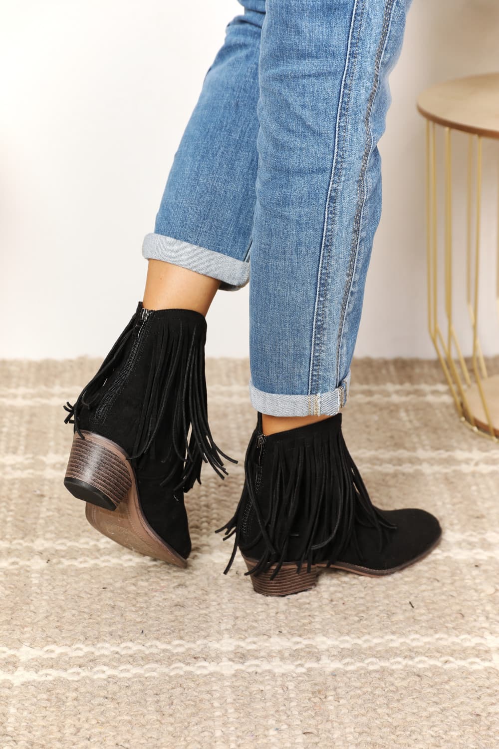 Legend Women's Fringe Ankle Cowboy Boots - Chic Western Style