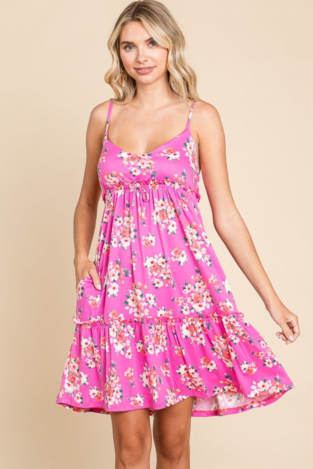 Culture Code Floral Ruffled Cami Dress - Elegant and Versatile Summer Fashion