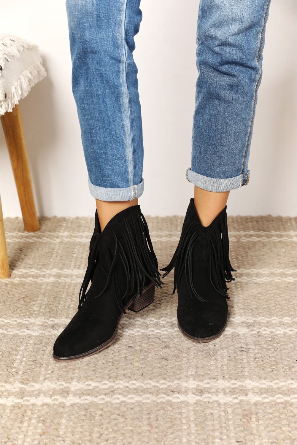 Legend Women's Fringe Ankle Cowboy Boots - Chic Western Style