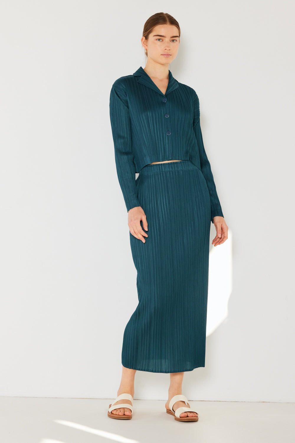 Marina West Swim Pleated Midi Pencil Skirt - Elegant & Versatile Fashion