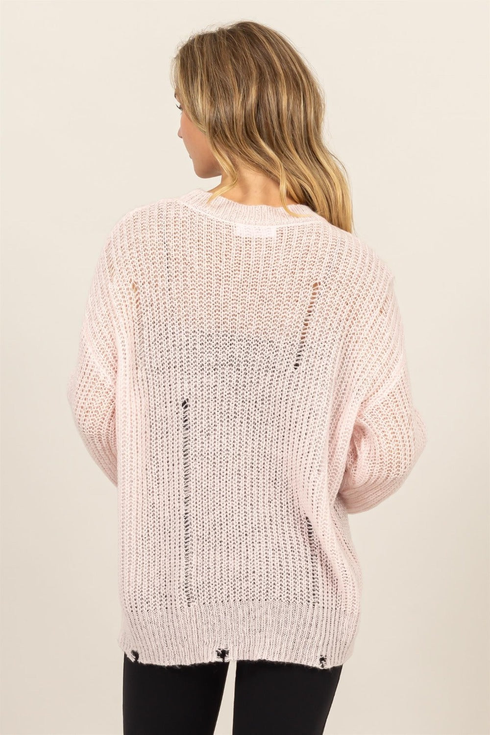 HYFVE Distressed Long Sleeve Knit Top - Trendy, Comfortable & Durable Fashion