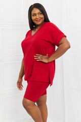 Zenana Full Size Women's Brushed Lounge Set in Burgundy - Comfortable Casual Wear