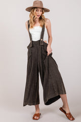SAGE + FIG Women's Wide Leg Overalls with Retro Wide Straps - Trendy & Comfortable Fit