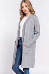 ACTIVE BASIC Women's Open Front Ribbed Long Sleeve Knit Cardigan - Chic & Versatile Layering