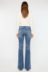 Kancan Cat's Whiskers High Waist Flare Jeans - Retro Style & Flattering Fit
