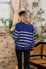 Sew In Love Women's Striped Round Neck Sweater - Chic & Versatile Style