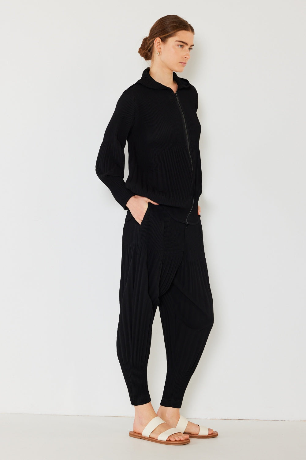 Unisex Aladdin Plisse Pleated Pants - Bohemian Style by Marina West Swim