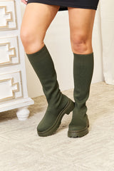 WILD DIVA Women's Knee High Platform Sock Boots | Chic & Sleek Style