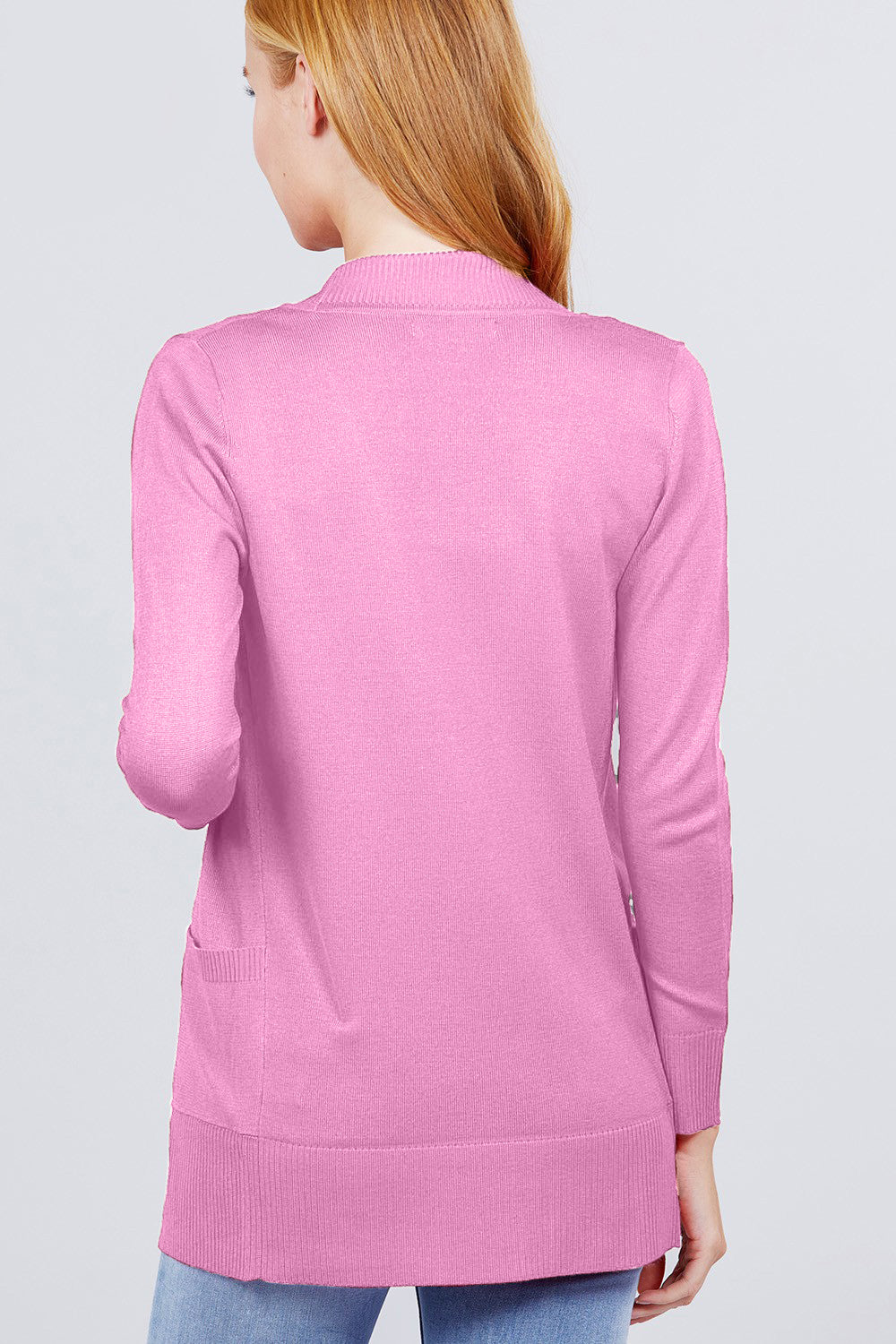 ACTIVE BASIC Women's Cozy Ribbed Trim Open Front Cardigan - Versatile Elegance for Every Season