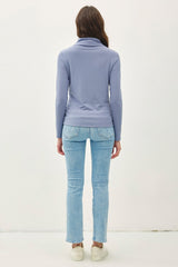 Be Cool Mock Neck Long Sleeve T-Shirt - Versatile & Stylish Wardrobe Essential