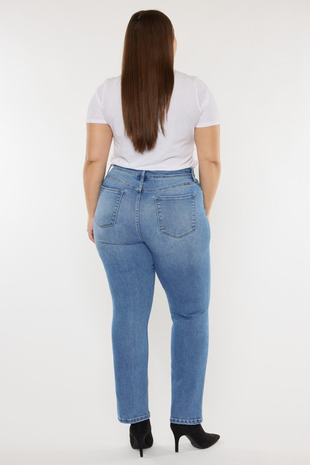 Kancan Full Size High Waist Jeans with Cat's Whiskers Detailing - Vintage Charm & Flattering Fit