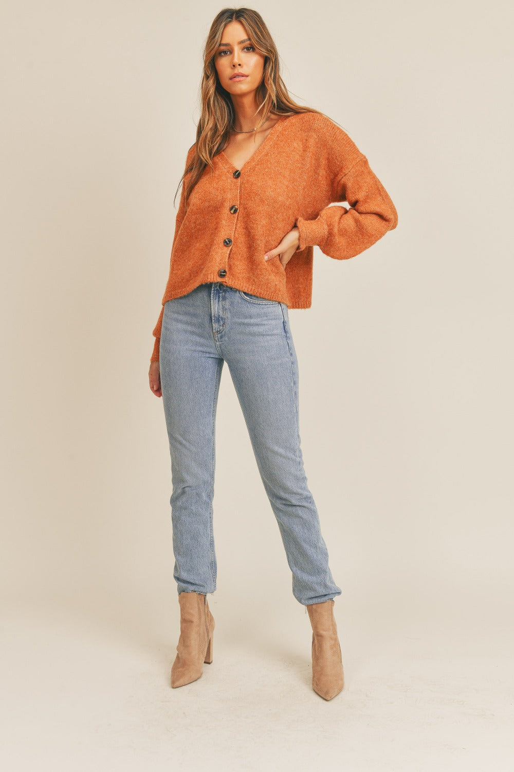 MABLE Women's Long Sleeve Button Down Knit Cardigan - Cozy & Versatile