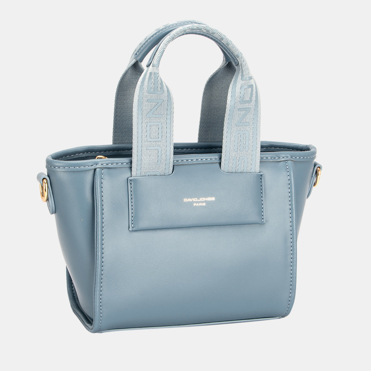 David Jones Elegant Small Handbag with Embossed Pattern Handles - Chic & Versatile