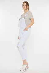 Kancan Women's Distressed Skinny Denim Overalls - Trendy & Comfortable Fit