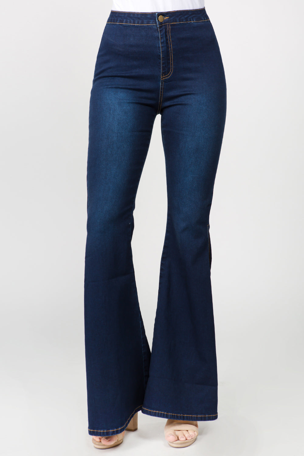 American Bazi Women's Side Slit Flare Jeans - Trendy and Stylish Denim