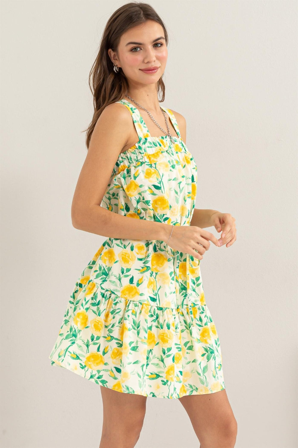 HYFVE Floral Tie Shoulder Mini Dress - Chic Summer Style