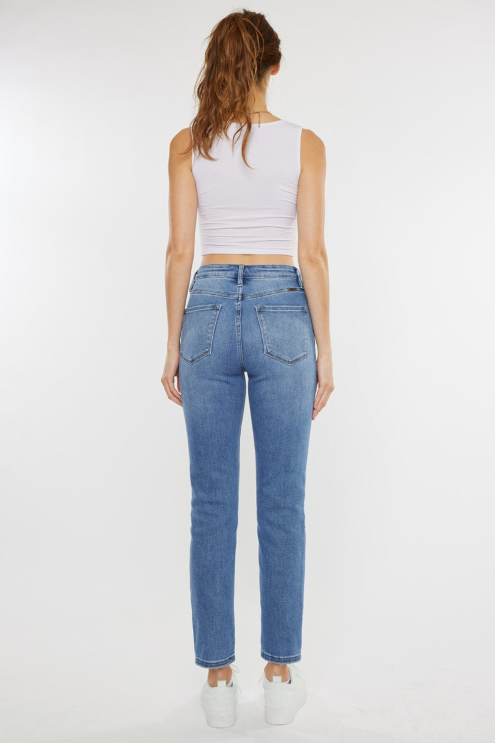 Kancan Full Size High Waist Jeans with Cat's Whiskers Detailing - Vintage Charm & Flattering Fit