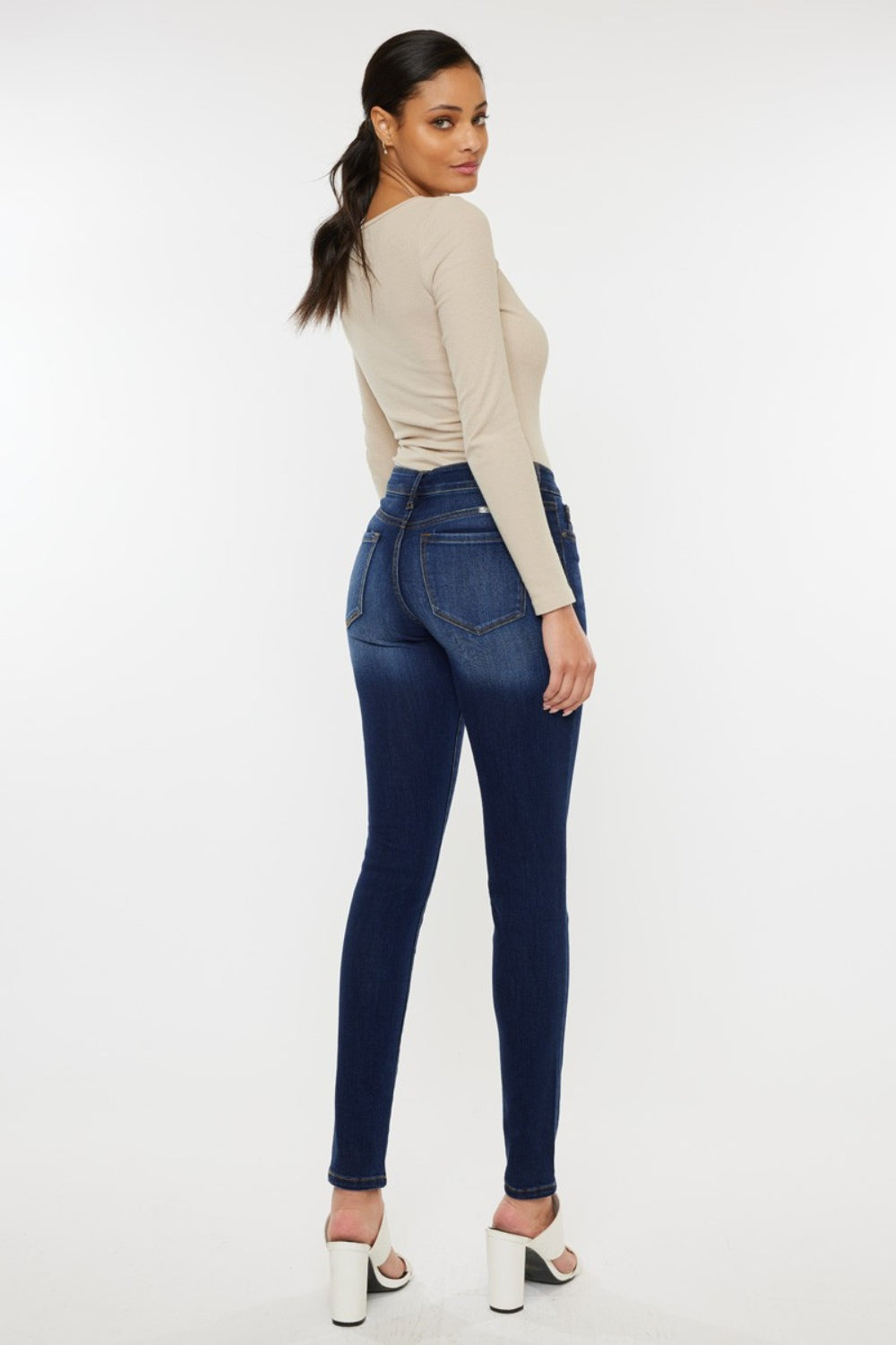 Kancan Mid Rise Gradient Skinny Jeans - Trendy and Stylish Denim