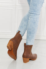 MMShoes Love the Journey Chestnut Stacked Heel Chelsea Boots - Stylish and Comfortable