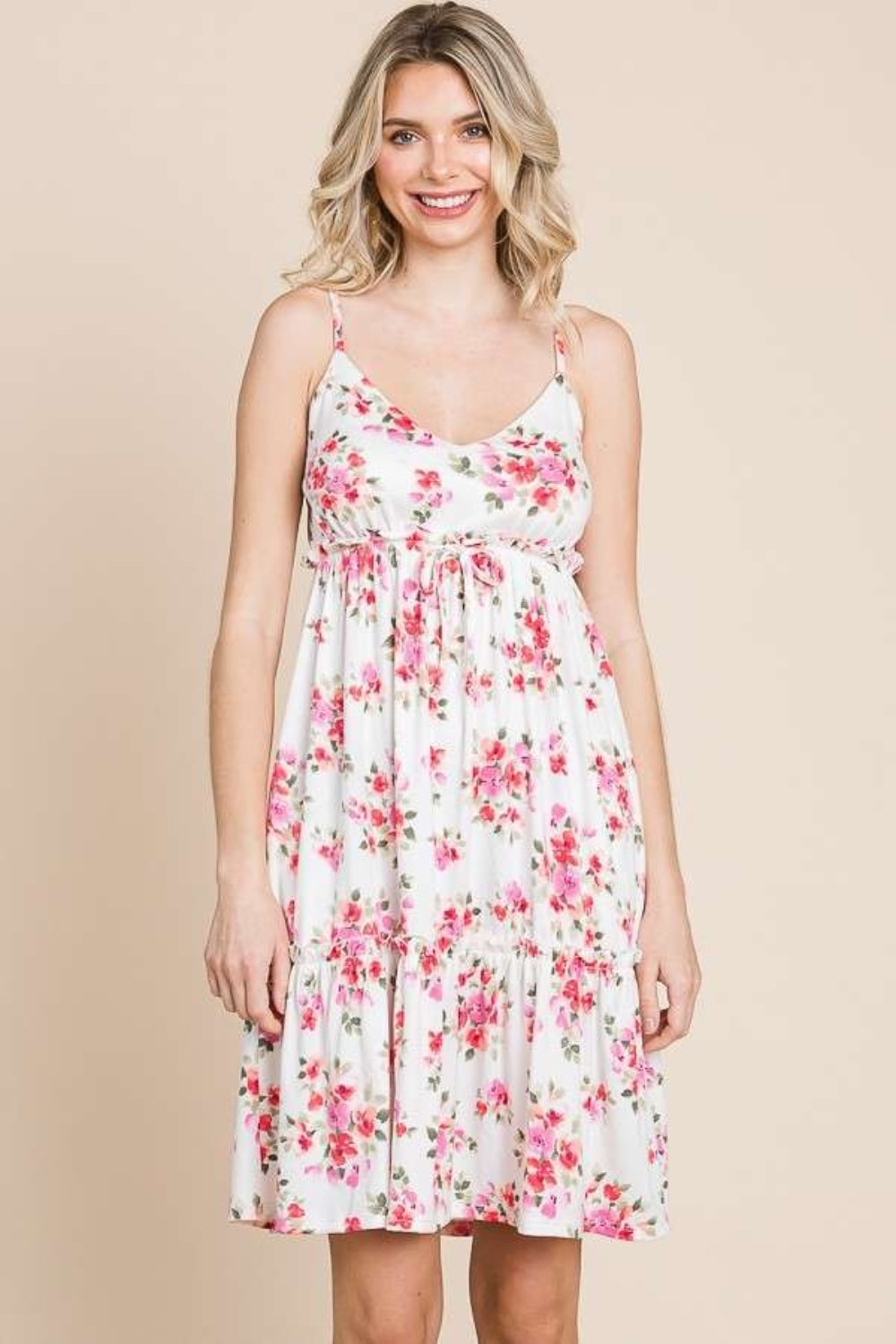 Culture Code Floral Frill Cami Dress - Feminine & Versatile