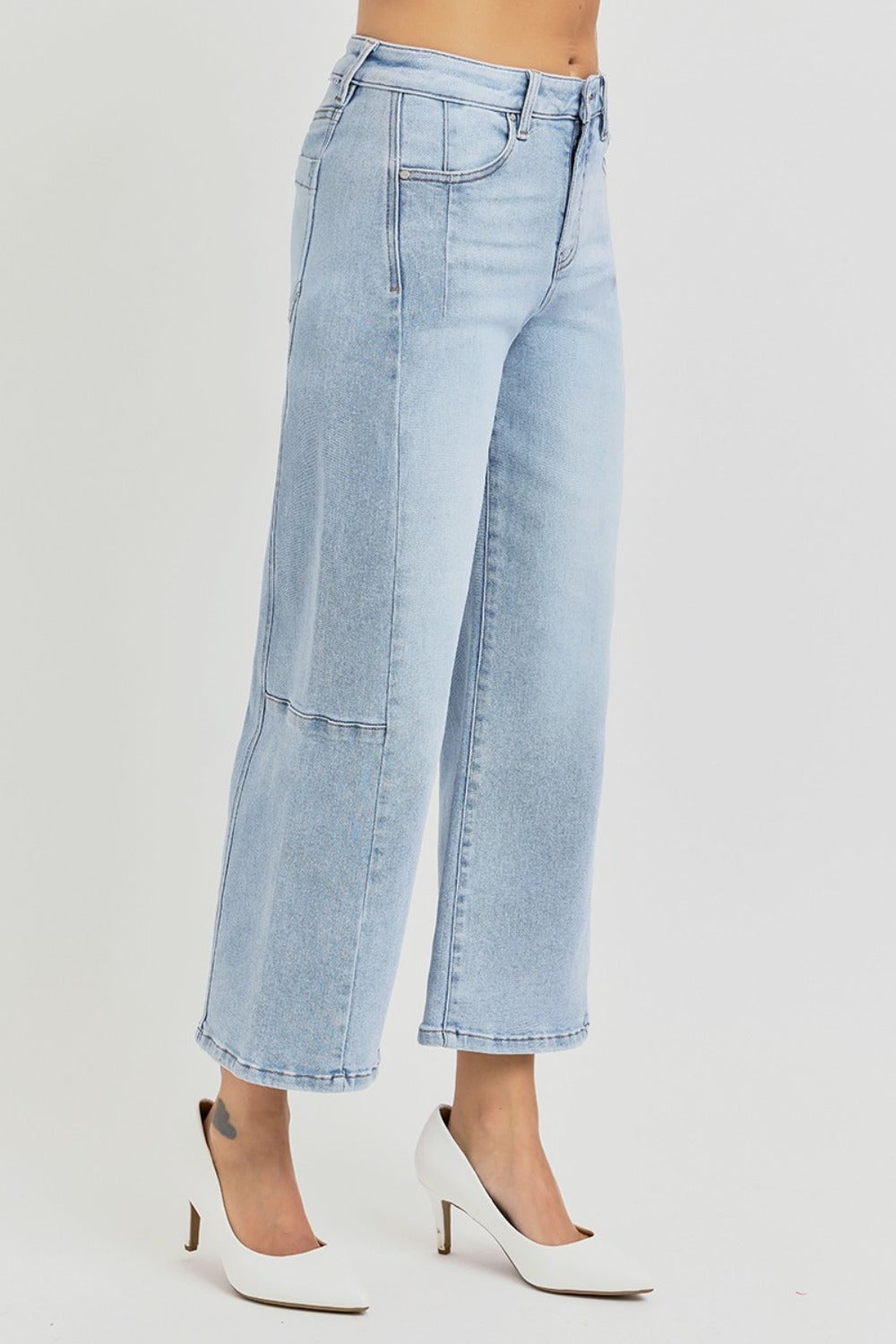 RISEN Women's High Rise Wide Leg Crop Jeans - Stylish & Comfortable Denim for All Occasions