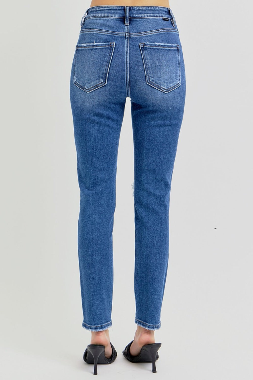 RISEN Women's High Rise Distressed Ankle Skinny Jeans - Trendy Fit