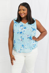 Sew In Love Floral V-Neck High Low Tank Top - Chic & Versatile