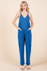Culture Code Women's Full Size Sleeveless Jumpsuit with Pockets - Versatile and Stylish