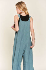ADORA Knotted Wide Strap Wide Leg Overalls - Stylish & Versatile Women's Fashion