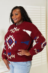 HEYSON Full Size Aztec Soft Fuzzy Sweater - Cozy & Stylish Comfort