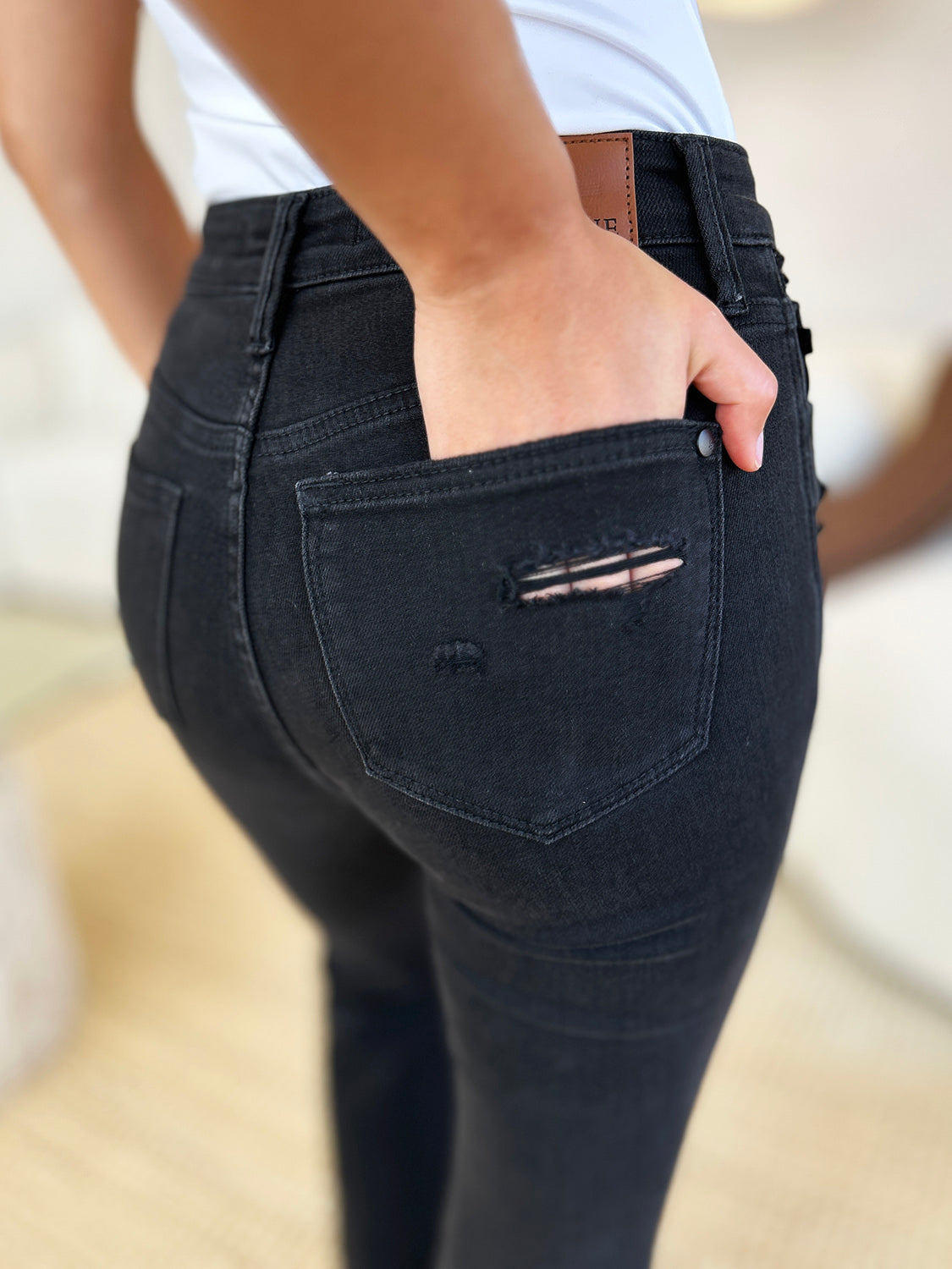 Judy Blue Full Size High Waist Distressed Flare Jeans - Vintage Style & Comfort