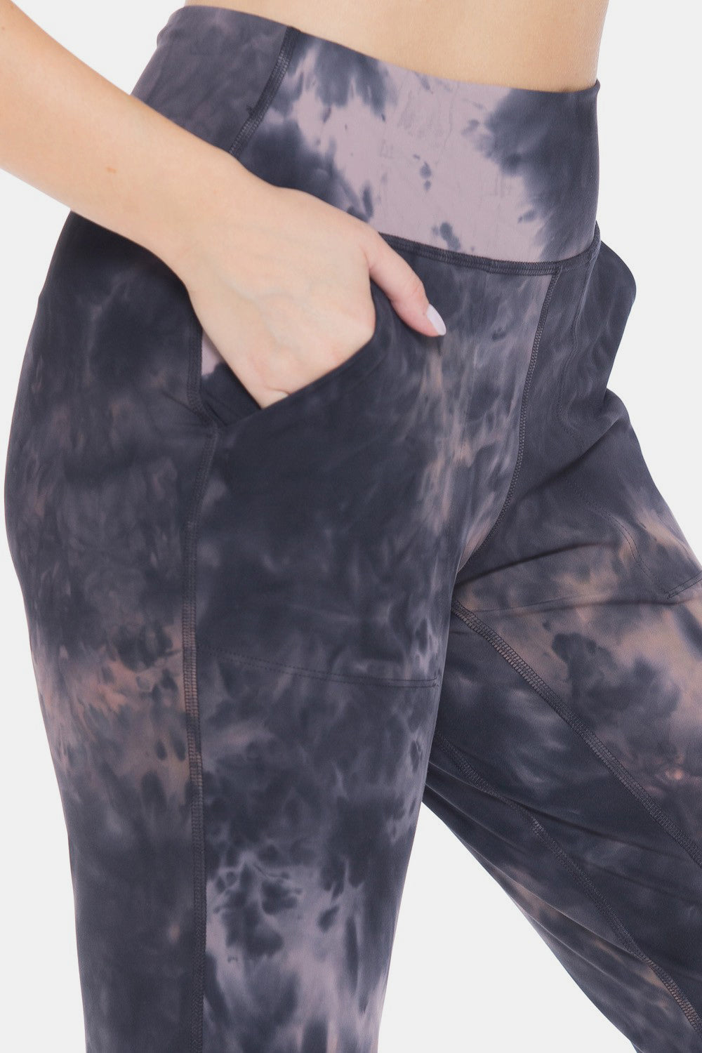 Leggings Depot Women's Tie-Dye High Waist Cropped Leggings - Trendy, Comfortable Activewear