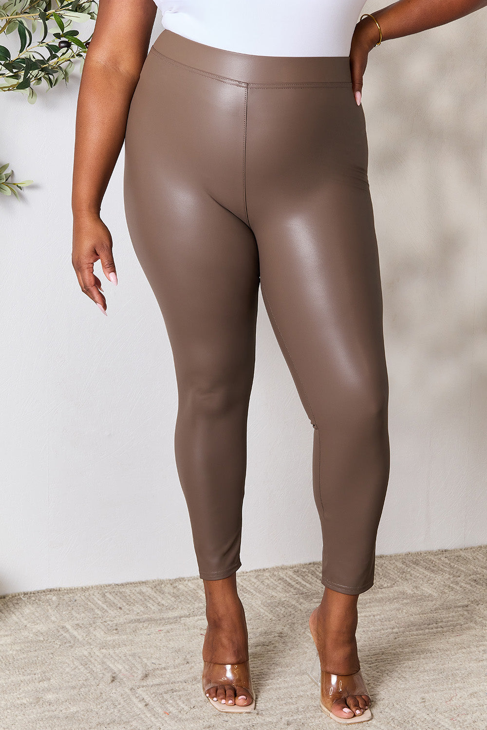 e.Luna Women's High Waist Full Size Skinny Pants - Chic, Comfortable & Versatile