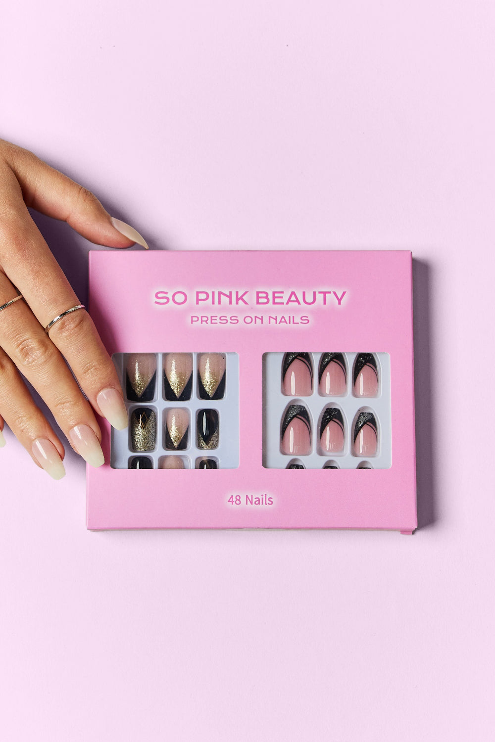 SO PINK BEAUTY 2 Pack Press-On Nails - Stylish & Easy Nail Enhancements
