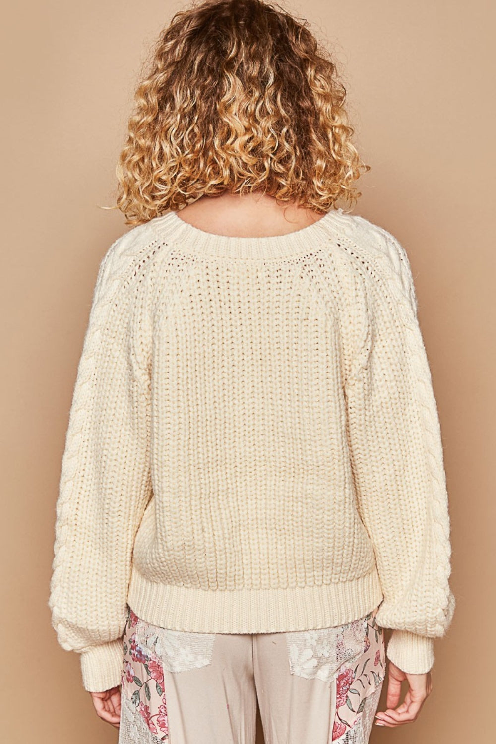 POL Cable Knit Cutout Long Sleeve Sweater - Chic & Cozy Women's Apparel