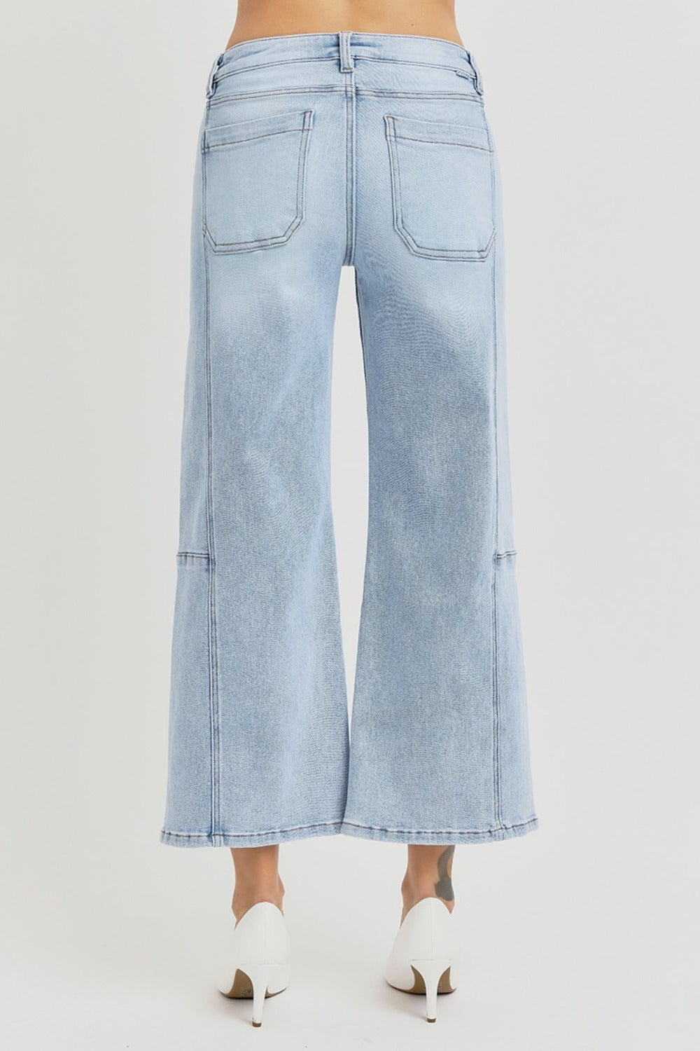 RISEN Women's High Rise Wide Leg Crop Jeans - Stylish & Comfortable Denim for All Occasions