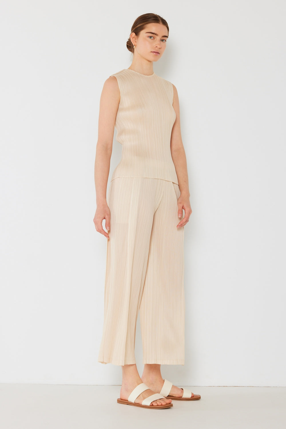 Marina West Swim Women's Pleated Wide-Leg Pants with Chic Side Pleat Detail