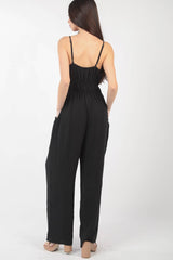 Chic Pintuck Detail Woven Sleeveless Jumpsuit - Versatile Fashion by VERY J