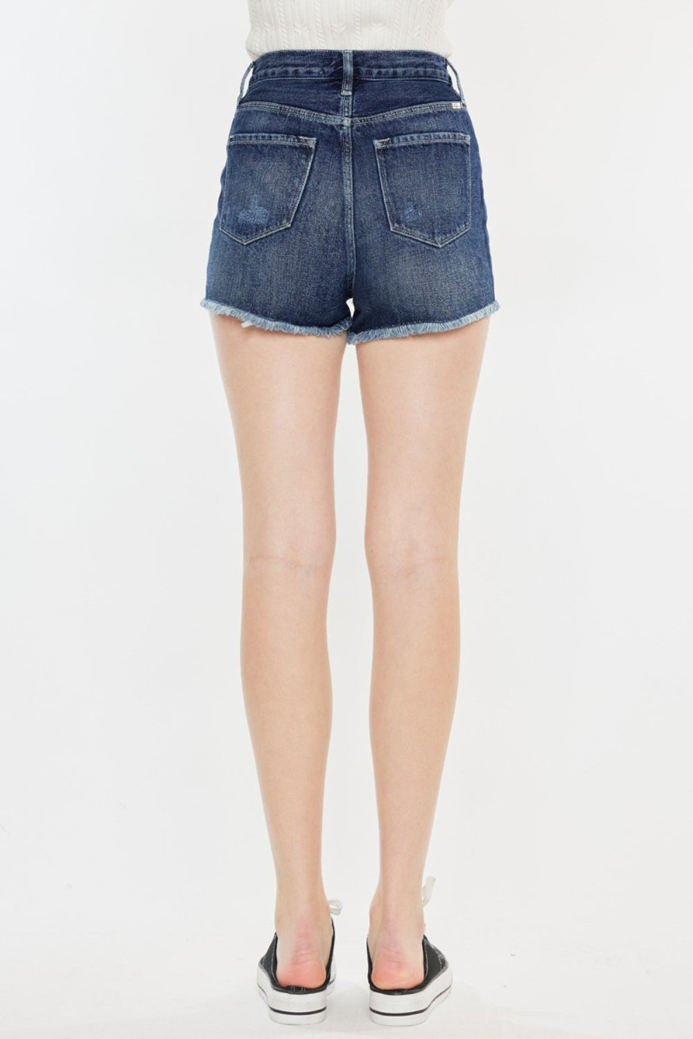 Trendy Kancan Raw Hem Button Fly Denim Shorts for Summer Style