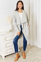 Open Front Duster Cardigan with Pockets - Cozy & Stylish Knitwear