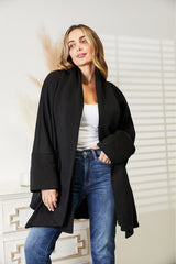 HEYSON Women's Full Size Cardigan with Elegant Scarf Design - Versatile & Stylish