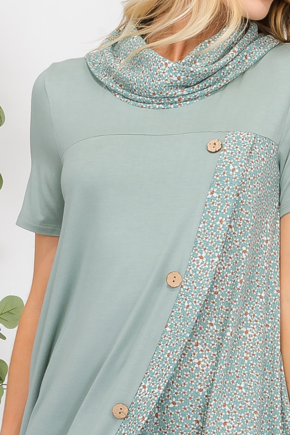 Celeste Full Size Short Sleeve Button Dress with Functional Pockets - Perfect for Any Occasion